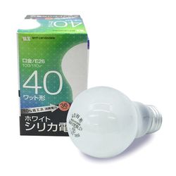 ホワイトシリカ電球 40W 長寿命10％省エネ  電球 ライト