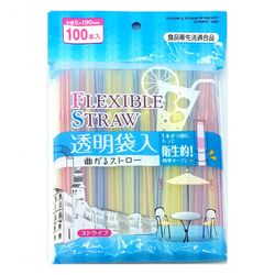 袋入曲がるストロー100本入