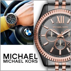 Michael Kors マイケルコース 腕時計 メンズ Lexington｜レキシントン MK8561 ブラック&グレーベルト