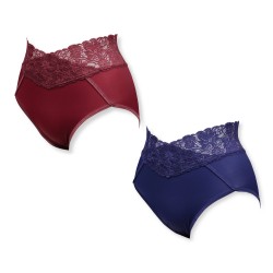 ロイヤルデザインショーツ(ボルドー&ネイビー同サイズ各1枚1セット)