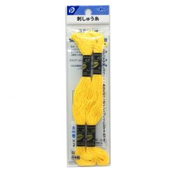 刺しゅう糸(黄色)２Ｐ ステッチ 刺繍 ハンドメイド