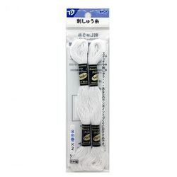 刺しゅう糸(白色)２Ｐ ステッチ 刺繍 ハンドメイド
